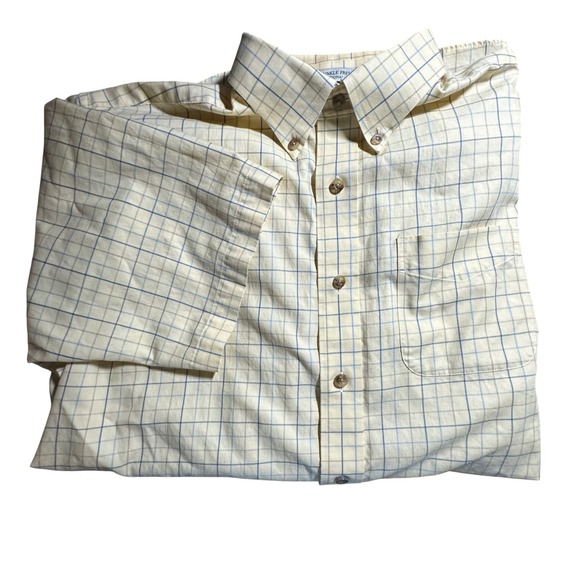 L.L. Bean Other - L.L. Bean Wrinkle Free Plaid Short Sleeve Button Down Shirt Mens L Reg